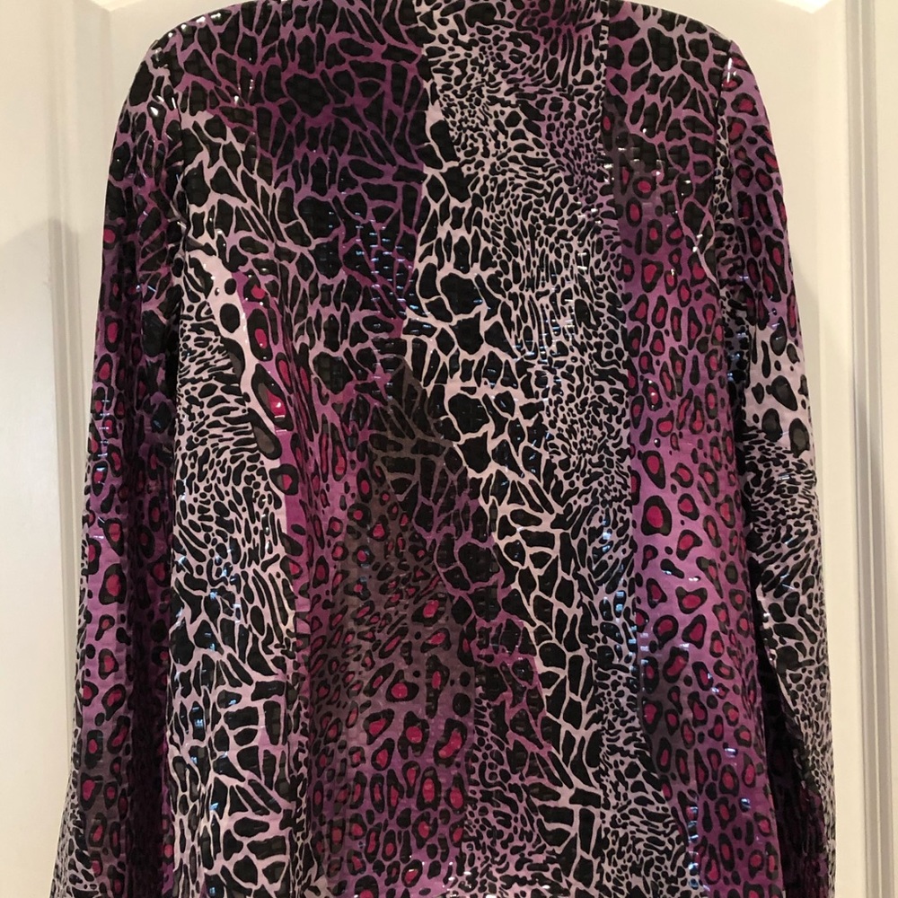 NWT Simonton Says Purple Leopard Jacket Size Small - Picture 6 of 8